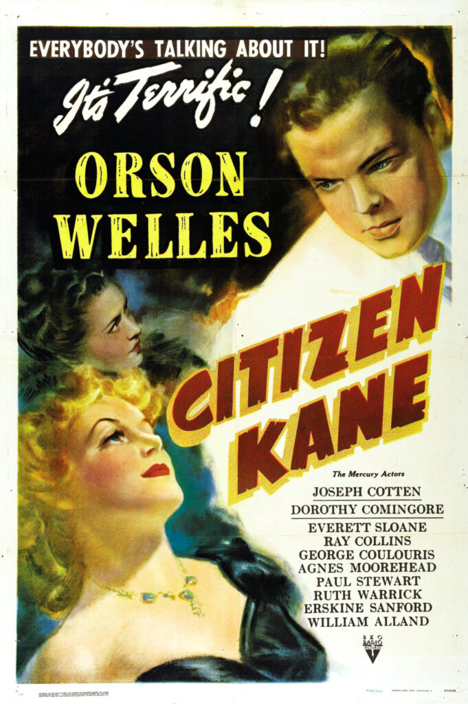 C’est avec Citizen Kane qu’Orson Welles entre définitivement dans la légende. Le film s’ouvre sur la mort de Charles Foster Kane, magnat de la presse, dans son palais de Xanadu. Son dernier mot, « Rosebud », devient le point de départ d’une enquête journalistique menée par le reporter Jerry Thompson.