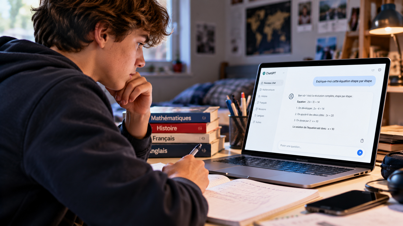 Ados et IA - quand l’intelligence artificielle aide à apprendre-ou apprend à leur place