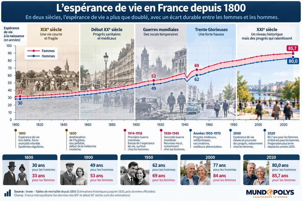 ite - Espérence de vie en France depuis 1800