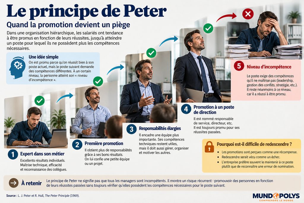 Mon chef est incompétent - Infographie - Le principe de Peter