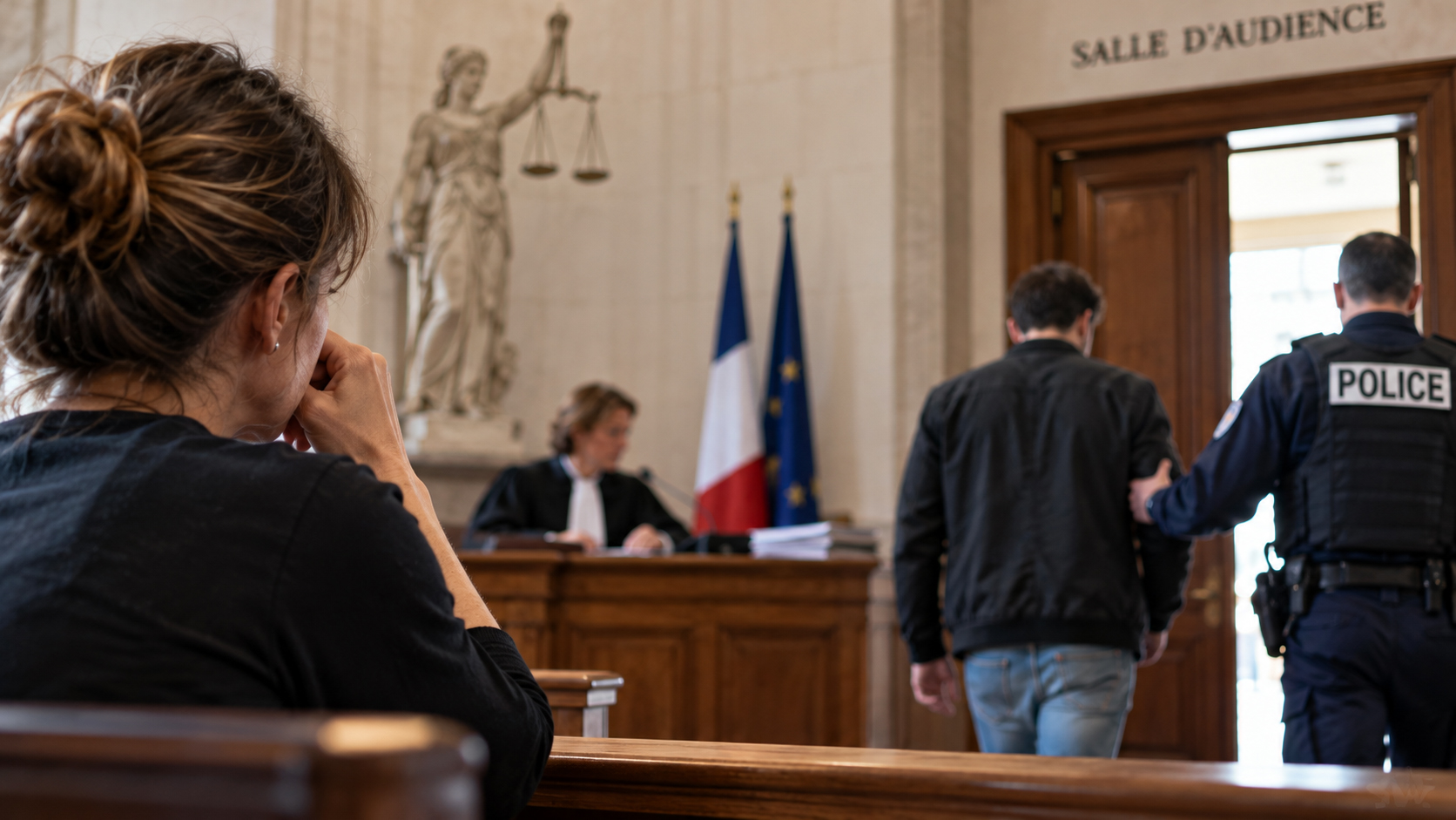 Tension au tribunal, vers la sortie